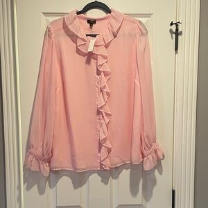 Pink Ruffled Blouse